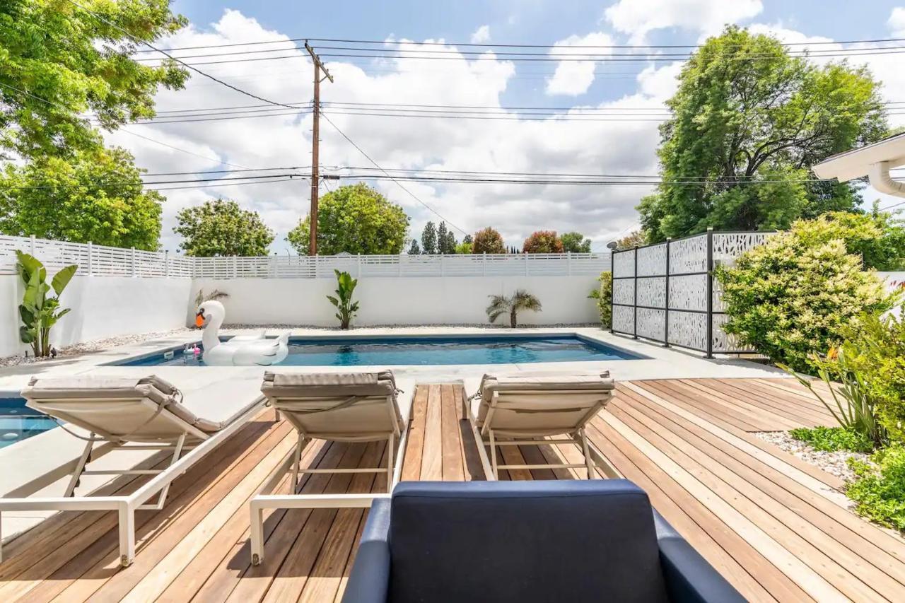 New Luxury Entertaining House With Pool Spa Sauna Tesla Charger Pets Los Angeles Kültér fotó